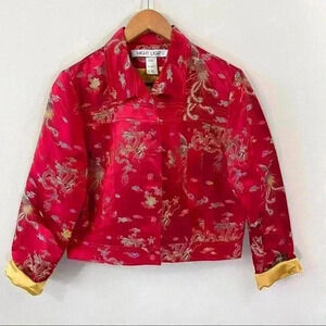 Night Lights red silk blend jacket